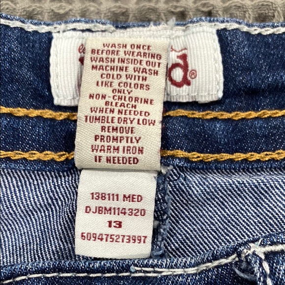 Mudd Blue Jean Shorts Frayed Hem Casual - Picture 3 of 5